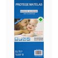 Protège matelas 90x190+20 cm imperméable et anti allergique (blanc)-0