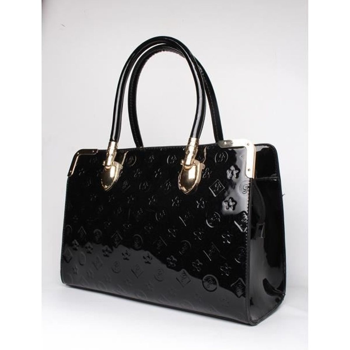 sac a main noir brillant