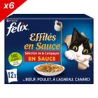 FELIX Tendres Effilés Encore plus de sauce - Sélection de la Campagne - 72x85g - Sachets fraîcheur pour chat adulte