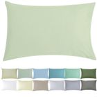 3908 Taie d'oreiller - P'tit Basile - 40x60 cm - 100% Coton Bio - Vert amande - Lavable en machine