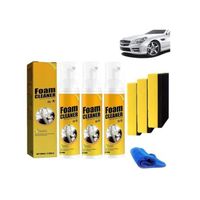 3Pcs,100ML Car Magic Foam Cleaner, Foam Cleaner for Car, Multipurpose Foam Cleaner, All Purpose Rinse Free Foam Spray Cleaner