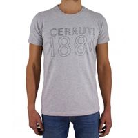 Cerruti 1881 T-shirt manches courtes col rond logo brodé Alda Gris Homme