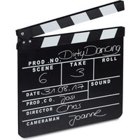 Clap de cinéma Hollywood RELAXDAYS - Noir - Déco inscription HxlxP: 26 x 30 x 30 cm