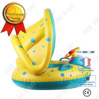 TD® Anneau de natation pour enfants anneau flottant anneau de siège gonflable avec corne crème solaire auvent jouet aquatique yacht