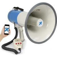 Vonyx MEG055 Mégaphone professionnel 55 Watts, idéal manifestations et matchs sportifs - Porte-voix Bluetooth