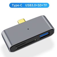 Lecteur de Carte mémoire USB C vers Micro SD TF,3 en 1 Type C vers Caméra USB,Compatible avec PC, MacBook, Galaxy,Tablette