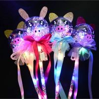 1pc enfants bâtons lumineux colorés clignotant coeur étoile papillon filles princesse fée baguettes fête Cosplay accessoires éclaire