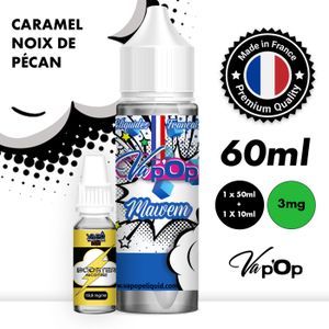 E-liquide Cigarette lectronique - MAWEM -CARAMEL - NOIX DE PECAN -  50MPGV/50VG - 3mg/ml - 1 x 50ml + 1 booster 10ml - Cdiscount Au quotidien