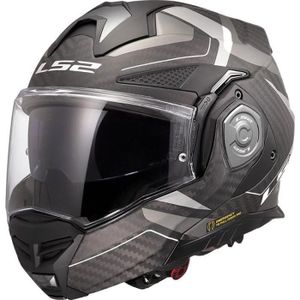 Casque Moto Modulable LS2 Strobe II Code Matt Black Red - Taille XL - Homologué ECE 22.06