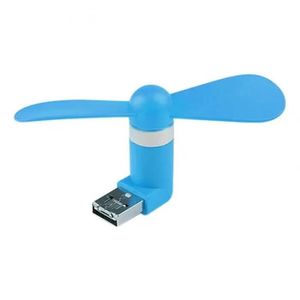 VENTILATEUR CONSOLE bleu - New 2 in1 Mini Micro USB Mobile Phone Fan P