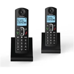 Téléphone fixe Alcatel DEC F685 Duo Téléphone Noir