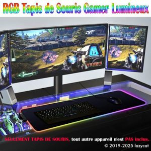 TAPIS DE SOURIS 780*300*4MM Tapis de Souris Gamer Lumineux, Gaming