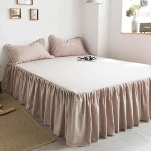 Linen Zone Drap-housse en coton /égyptien 200/ fils pliss/é avec jupe de lit violet King Coton /égyptien Lin Coton