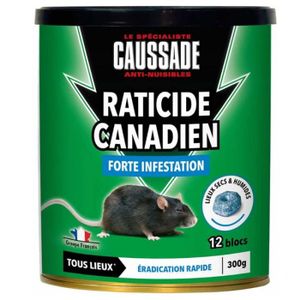 PACK ANTI-NUISIBLE Blocs raticide canadien - forte infestation - 300g