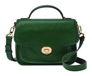 Sac à Main FOSSIL PALMER Cuir Jaune - Réf. ZB6501721, Neuf Avec étiquettes, élégant