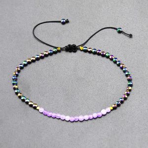BRACELET - GOURMETTE Bracelet de perles de pierre d'agate bohème 3MM fe