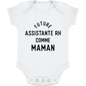 BODY body bébé | Cadeau imprimé en France | 100% coton | Future assistante RH comme maman