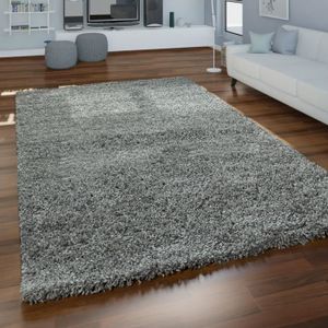 Shaggy Shaggy Long Pile Pas Cher Tapis Gris Clair Salon Versc