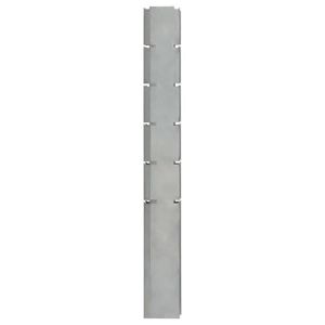 PIERRE - GABION PIERRE Pwshymi-Poteau de clôture en gabion argenté 160 cm