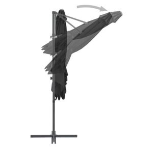 PARASOL Parasol en porte-à-faux avec mât en Acier 250x250 cm Anthracite LVD