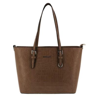 Flora Co Paris Sac Cabas Croco Format A4 Similicuir Taupe