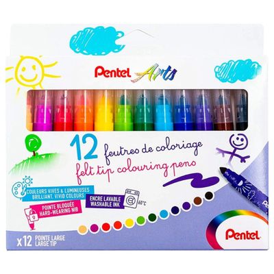 Set De 12 Feutres Paillettes ECtury – Stylos Magiques Double Ligne, Effet Métallique, Loisirs Créatifs Fille 4-12 Ans
