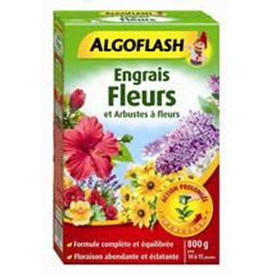 Engrais Fleurs Et Arbustes Fleuris 800 G Algoflash