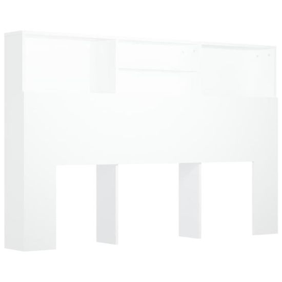 Armoire de tête de lit 160x19x103,5 cm blanc | Hubo Armoire de tête de lit 160x19x103,5 cm blanc | Hubo