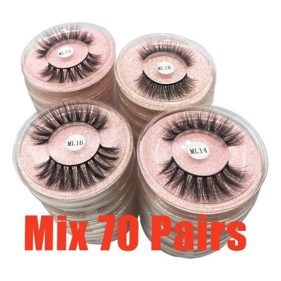 Faux Cils 3D Effet Vison Naturel - MYTEX-SHOP Volume Longue Durée - 1 Paire Neuve
