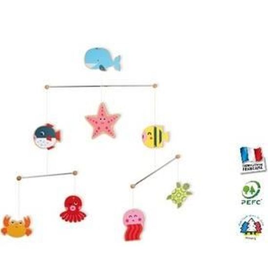 Mobile En Bois Pour Bebe Modele Mer Cdiscount Puericulture Eveil Bebe