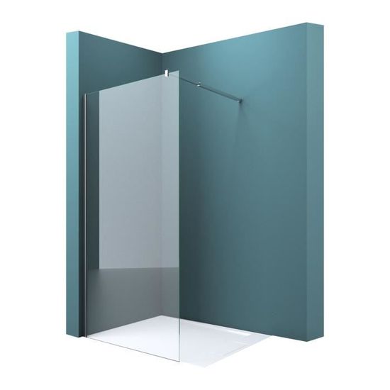 Mai & Mai Paroi De Douche 110x200 Transparent BR2K-Plus Paroi Latérale Pare-douche à L'italienne En Verre Trempé 10mm Easy Clean Avec Stabilisateur Rectangulaire