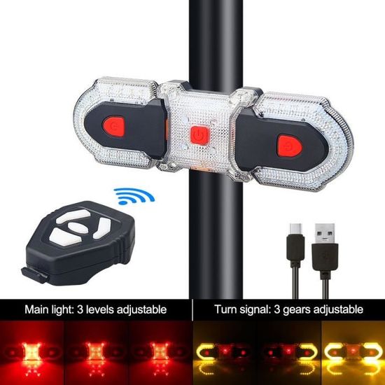 WASAGA – Clignotants De Vélo Avec Télécommande Sans Fil – Feu Arrière Intelligent Avec Détection De Freinage – 6 Modes – USB-C – Étanche - 9