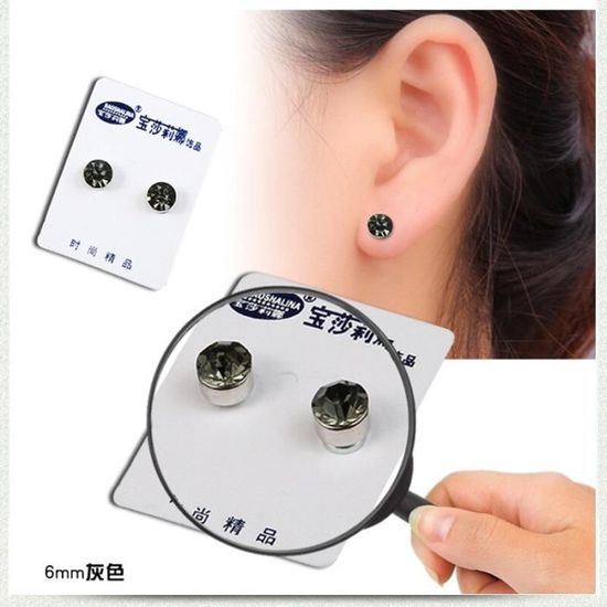 4 paires boucles d'oreilles à clous magnétiques boucles d'oreilles