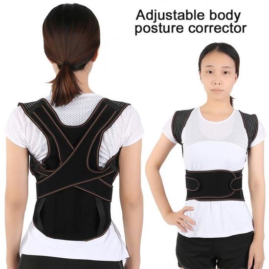 Attelle correcte de cyphose Correcteur de posture corporelle Ceinture de soutien d epaule lombaire Cyphose Correct Brace XXL Cdiscount Sante Mieux vivre