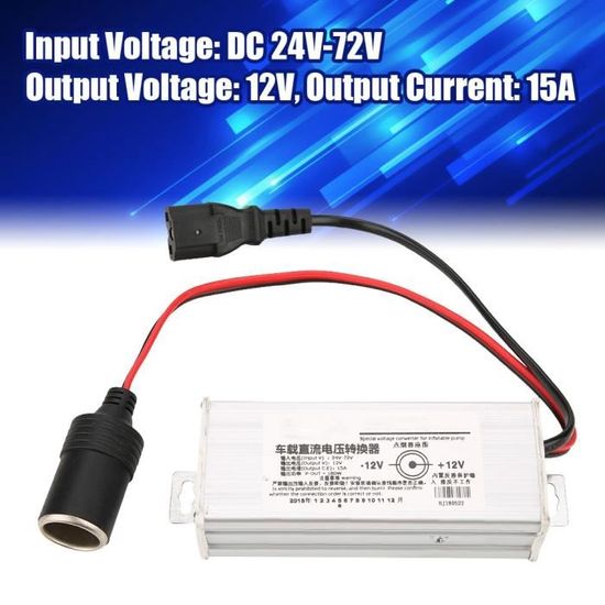 Convertisseur 230V Vers 12V 120W 10A - Adaptateur Secteur Pour Allume-cigare, Compatible Compresseur, Glacière, Lampe LED, Etc.