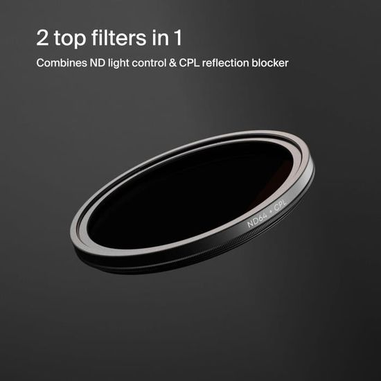 Filtre Urth Plus+ CPL + ND64 77mm - Verre Allemand SCHOTT - Nano-revêtement 20 Couches - Pour Objectifs Photo