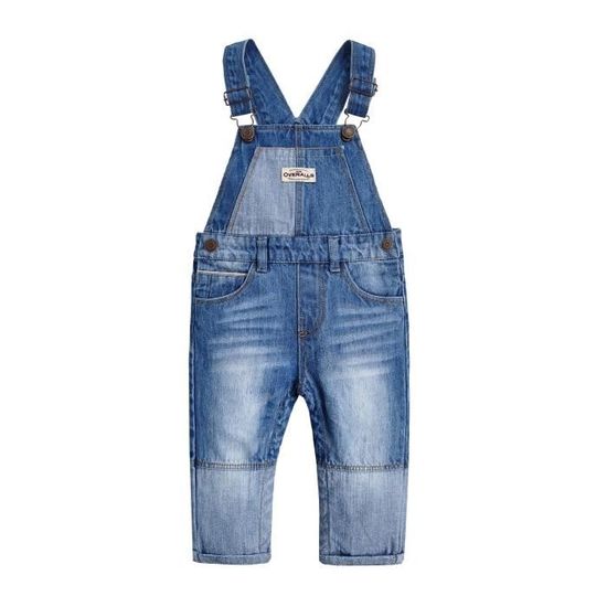 KIDSCOOL SPACE Bébé Denim Salopette,Petite Fille Mignon Dessin Animé