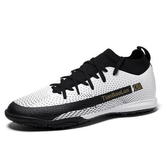 Chaussures De Football Pour Enfant Garçon - Sans Lacets, Crampons Moulés - Cuir Synthétique - 10