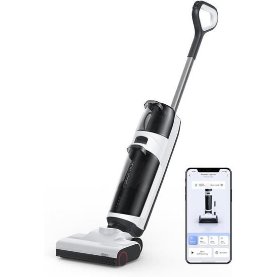 Aspirateur Laveur RedKey W12 SE Sans Fil, Sol Humide Et Sec, Désinfectant, Auto-nettoyant, 150W