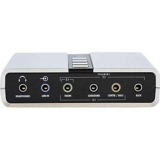 Adaptateur audio USB 7.1 avec audio numérique - Adaptateur audio USB 7.1 - Carte son externe avec audio numérique SPDIF