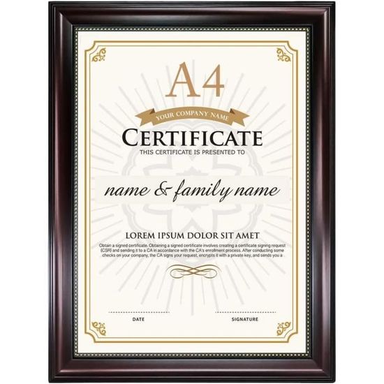 Cadre Photo Verre Transparent A4 - Support Diplôme, Certificat Ou Document | Giftgarden