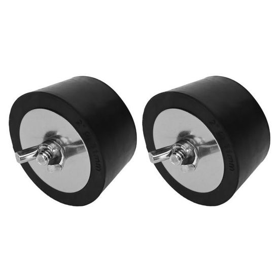 2 Bouchons En Caoutchouc 150 Mm (6 Pouces) - Protège-filetage Pour Tubes, Pieds De Meuble, Vis - Souple Et Durable - Noir - 2