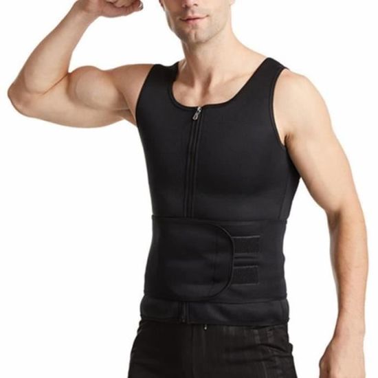 Gilet de fitness - Ceinture Abdominale Minceur - Noir - Pour homme - Perte de poids - Sauna
