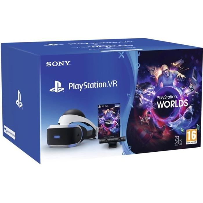 StarterPack PSVR MK3 : Casque PSVR + PlayStation Camera V2 + VR Worlds - PlayStation Officiel