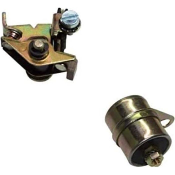 CONDENSATEUR + RUPTEUR ALLUMAGE MOBYLETTE PEUGEOT 101 102 103 104 105 BB VIS PLATINEES CYCLOMOTEUR