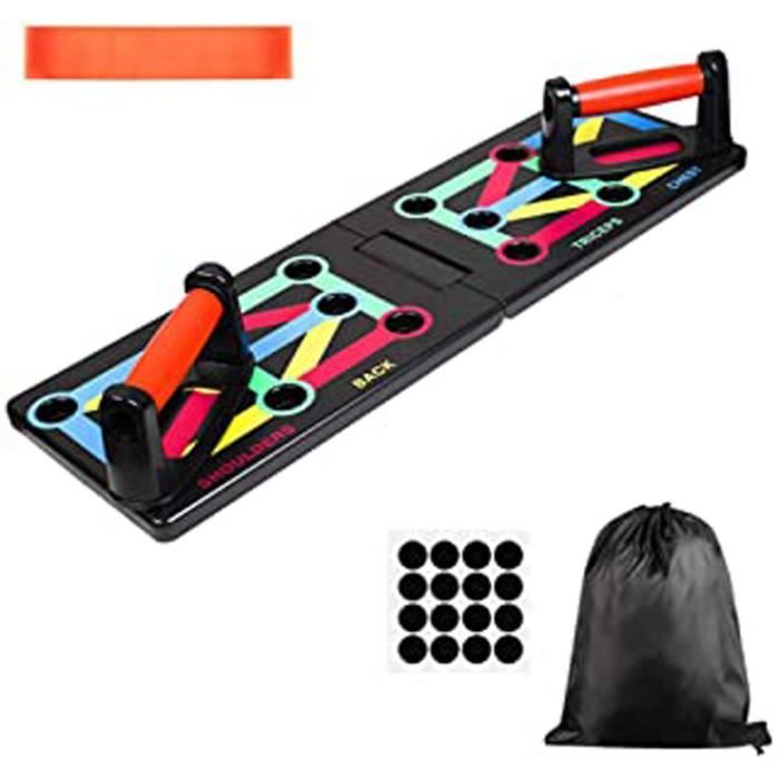 12 In 1 Push Up Board Pliable Planche De Musculation Multifonction Avec Poignées De Pompes Pour Fitness À Domicile, Portable, Antigl