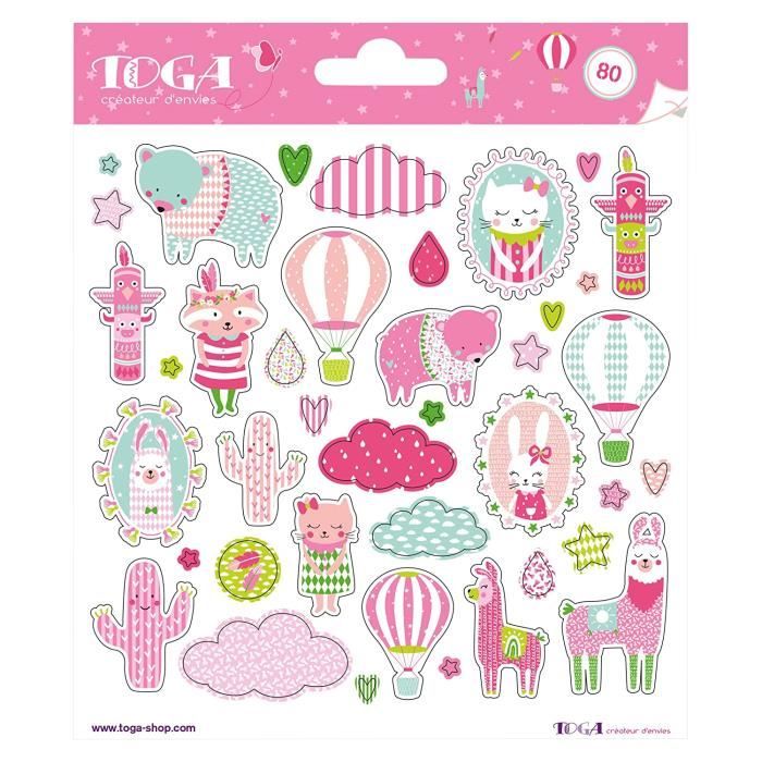 Embellissements pour scrapbooking Toga naissance STF105, - Leonard & Josephine Planches de Stickers, Autre, Multicolore, 25348
