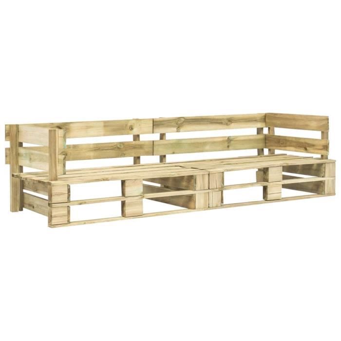 Elégant - Sofa Canapé - Canapé de salon Divan - Canapé fixe 2 places de jardin palette Haut de gamme -Bois @590209