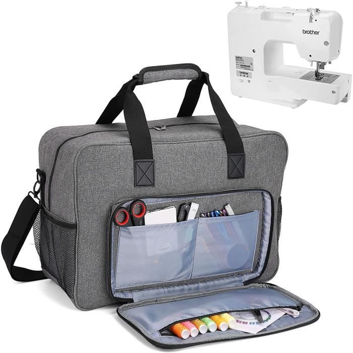 ProCase Sac Machine à Coudre, Sac Rangement Très Résistant, Fond Renforcé, Poches Multiples pour Singer, Janome, Brother, Jaguar, Si