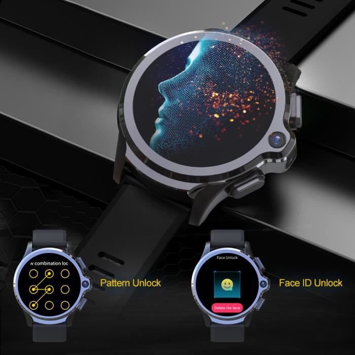 Nouveau 2020 KOSPET Prime SE 1GB 16GB montre intelligente pour hommes 1260mAh 1.6 -caméra Face ID 4G Android Smartwatch téléphone GP